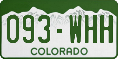 CO license plate 093WHH