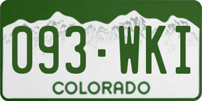CO license plate 093WKI