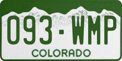 CO license plate 093WMP
