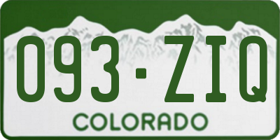 CO license plate 093ZIQ