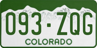 CO license plate 093ZQG