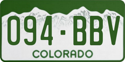 CO license plate 094BBV