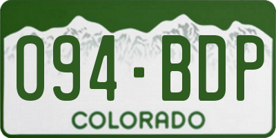 CO license plate 094BDP
