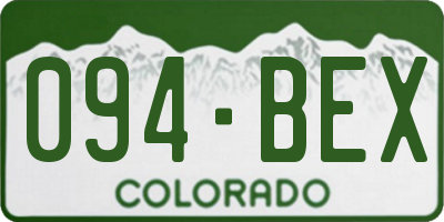 CO license plate 094BEX