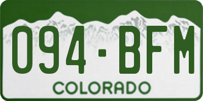 CO license plate 094BFM
