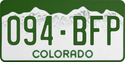 CO license plate 094BFP
