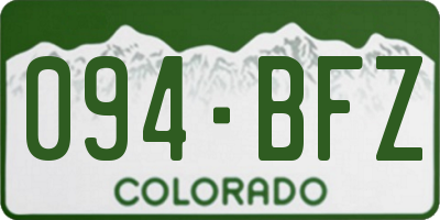 CO license plate 094BFZ