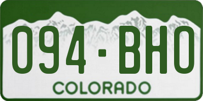 CO license plate 094BHO