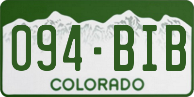 CO license plate 094BIB