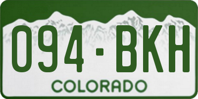 CO license plate 094BKH