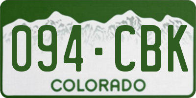 CO license plate 094CBK