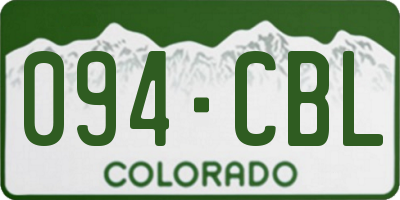 CO license plate 094CBL