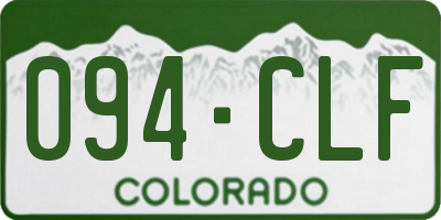 CO license plate 094CLF