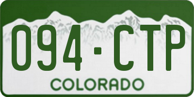 CO license plate 094CTP