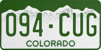 CO license plate 094CUG