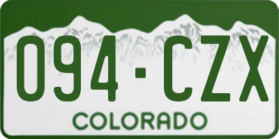 CO license plate 094CZX