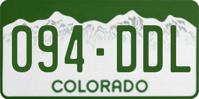 CO license plate 094DDL