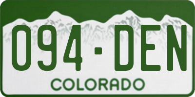 CO license plate 094DEN