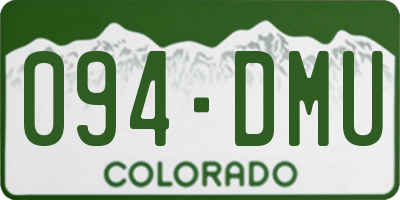 CO license plate 094DMU