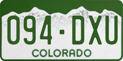 CO license plate 094DXU
