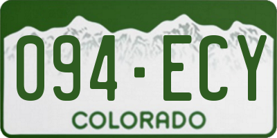 CO license plate 094ECY