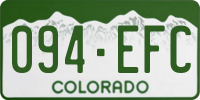 CO license plate 094EFC