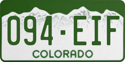 CO license plate 094EIF