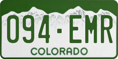 CO license plate 094EMR