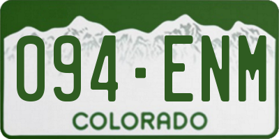 CO license plate 094ENM