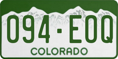 CO license plate 094EOQ