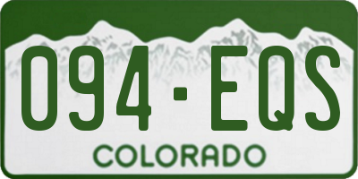 CO license plate 094EQS