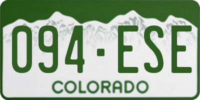 CO license plate 094ESE