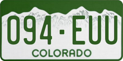 CO license plate 094EUU
