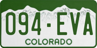 CO license plate 094EVA