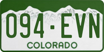 CO license plate 094EVN