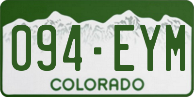CO license plate 094EYM