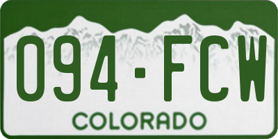 CO license plate 094FCW