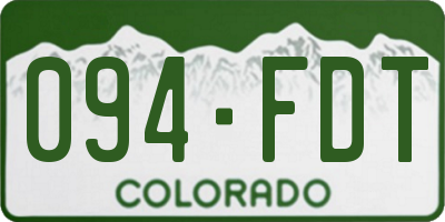 CO license plate 094FDT