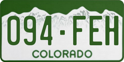 CO license plate 094FEH