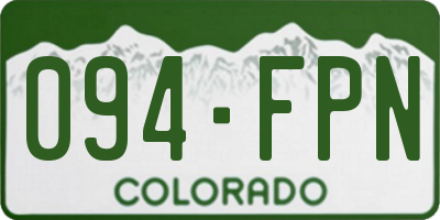 CO license plate 094FPN