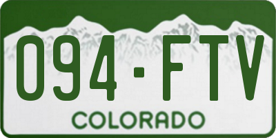CO license plate 094FTV