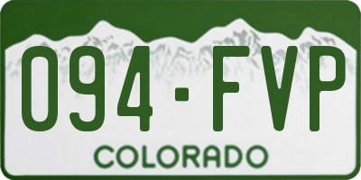 CO license plate 094FVP