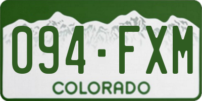 CO license plate 094FXM