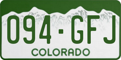 CO license plate 094GFJ