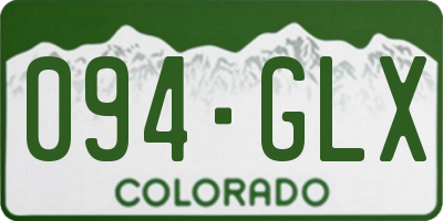 CO license plate 094GLX