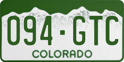 CO license plate 094GTC