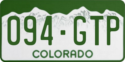 CO license plate 094GTP
