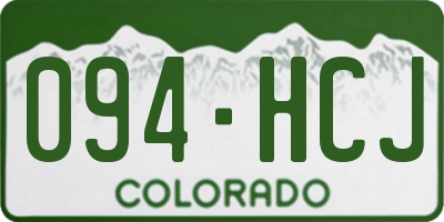 CO license plate 094HCJ