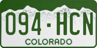 CO license plate 094HCN