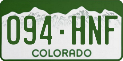 CO license plate 094HNF